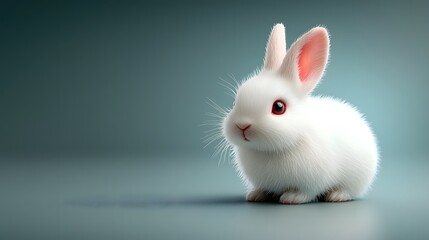 Fototapeta premium Exquisite ceramic rabbit figurine in minimalist studio