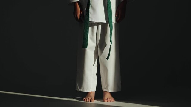 karate man in kimono