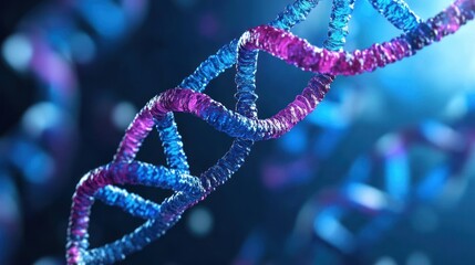 A genetic mutation leading to Huntington's disease closeup shot