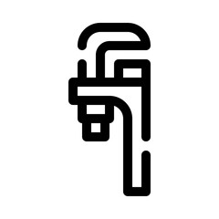 pipe wrench line icon