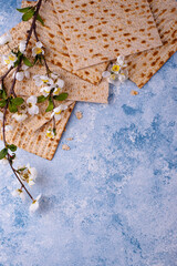 Traditional Jewish bread matzo for Passover