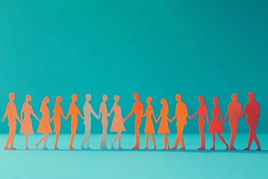Connected Group of People Holding Hands Together