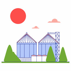 Fototapeta premium vector illustration of a farm house