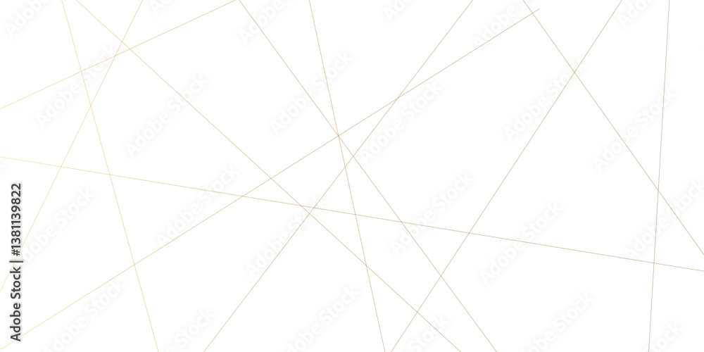 Poster abstract luxury gold geometric random chaotic lines with many squares and triangles shape. seamless 