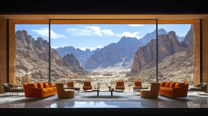 Mountain View Luxury Lounge: Desert Oasis Retreat