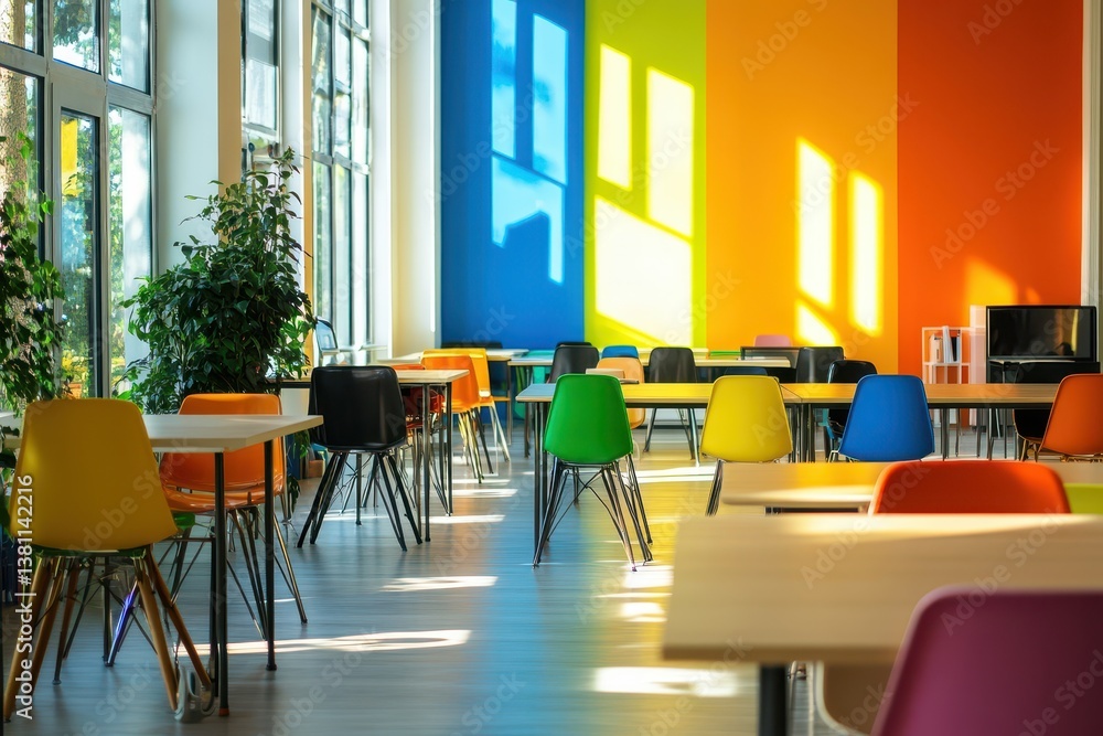 Poster depict the seamless transition between physical and virtual learning spaces.