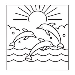 Summer Coloring Pages, bold & easy coloring page, summer background, summer food, Summer vacation, Hand drawn coloring page, Summer set of icons, Travel, beach, summer holidays, Vector illustration