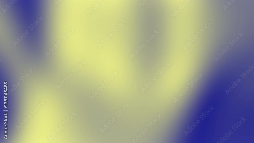 Poster abstract blue and yellow gradient background with bokeh and smooth motion