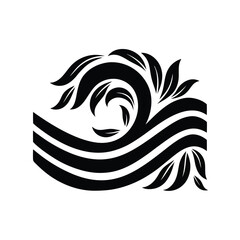 sun and small plant concept logo design 