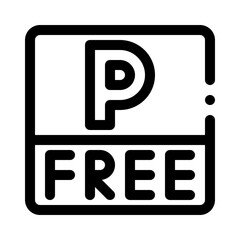 free parking line icon