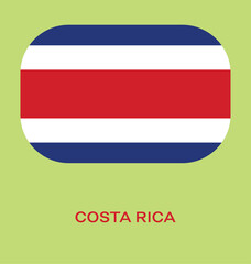 Flag Of Costa Rica, Costa Rica flag, National flag of Costa Rica.