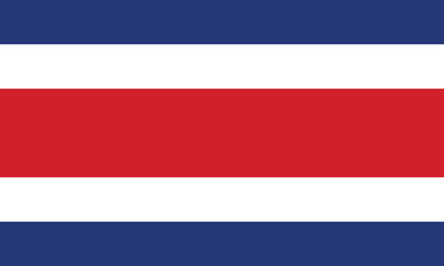 Flag Of Costa Rica, Costa Rica flag, National flag of Costa Rica.