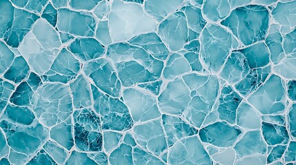 Fototapeta premium Abstract Turquoise Stone Texture: Mesmerizing Tile Pattern with White Veins for Artistic Backgrounds and Wallpapers, Decorative Elements.