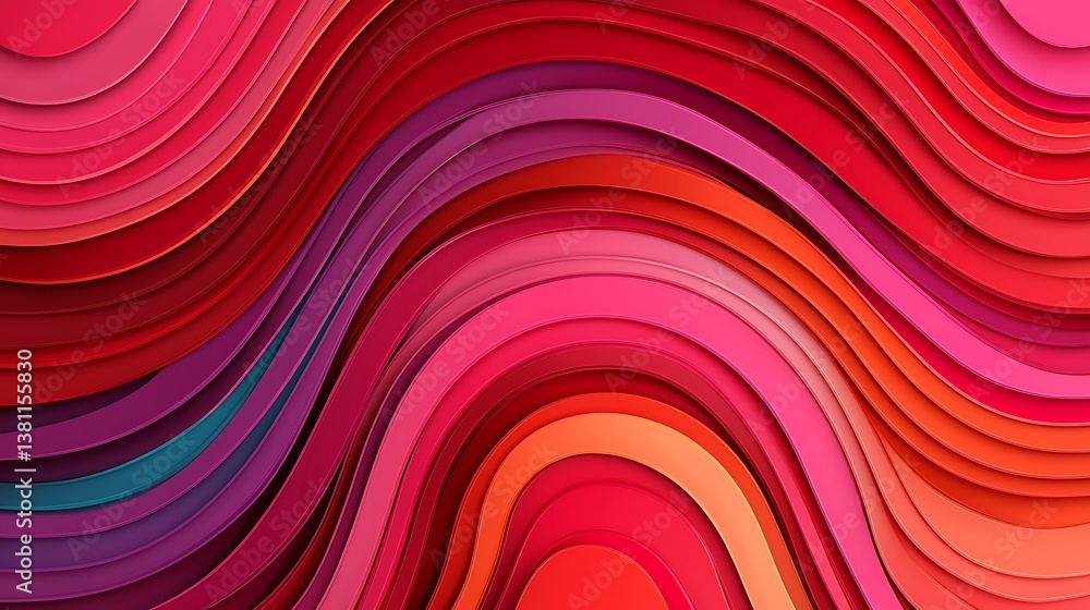 Poster abstract wavy layers backdrop with colorful tones and gradient effect, modern creative design for we