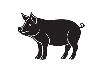 Pig silhouette Vector