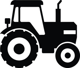 Tractor Silhouette Vector for Farming, Agriculture, and Rural-Themed Designs