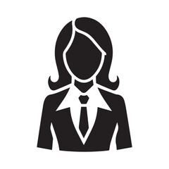 Business woman in suit icon avatar vector 