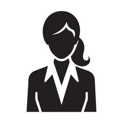 Business woman icon vector on white background