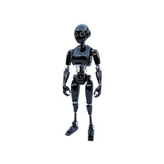 Sleek Black Robot Character Render - Futuristic AI Figure