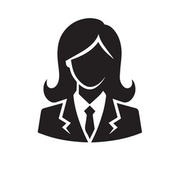 Business woman Avatars icon on white background