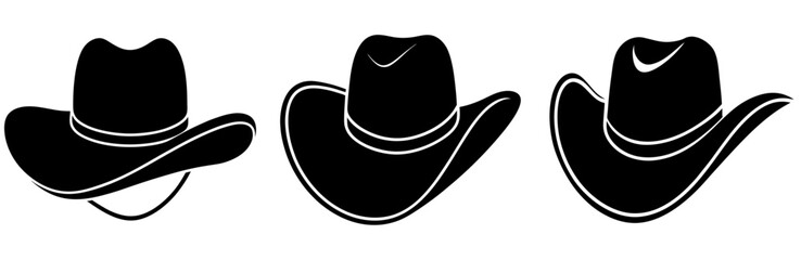 Cowboy Hat Silhouette Vector Art