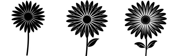 Daisy Flower Silhouette Vector Art