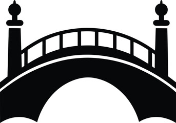 Majestic Stone Bridge Silhouette Vector for Architecture, Nature, and Landscape Designs