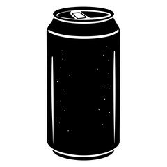soda can isolated on black