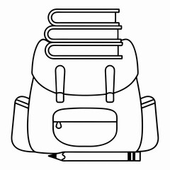 illustration of a school bag