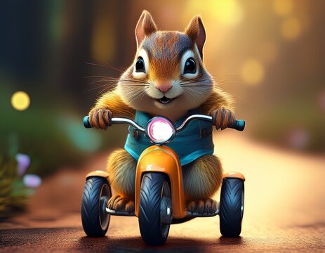 Streifenh&ouml;rnchen auf Roller