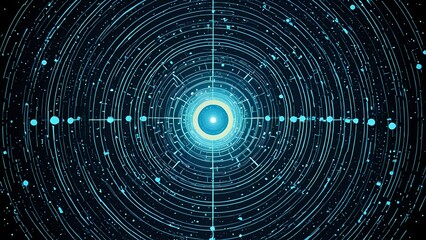 Abstract swirling blue light patterns, futuristic technology background.  Perfect for science, tech, or cosmic themes.