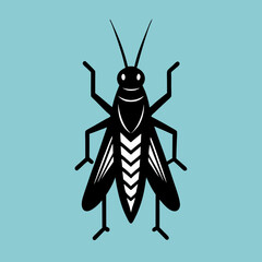 vector illustration of a grasshopper