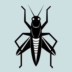 vector illustration of a grasshopper