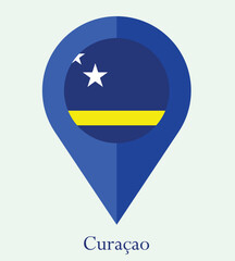 Flag Of Curaçao, Curaçao flag, National flag of Curaçao.