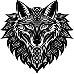 Fototapeta premium wolf head tattoo