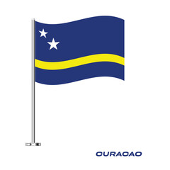 Flag Of Curaçao, Curaçao flag, National flag of Curaçao. table flag of Curaçao.