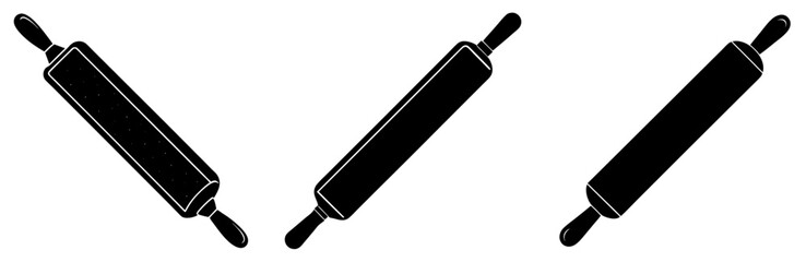 Rolling Pin Vector Art Illustration on White Background