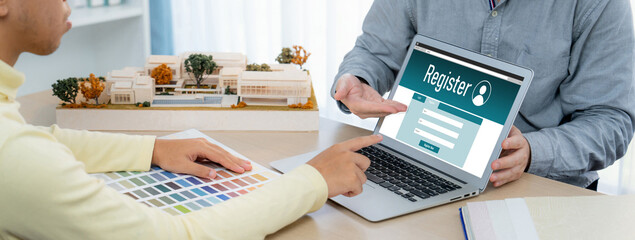 Online registration form for brisk form filling on the internet website