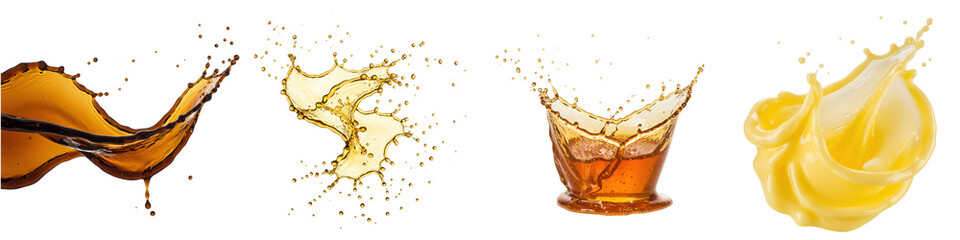 Liquid splashes and geometric abstraction.