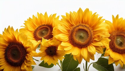 Fototapeta premium sunflowers isolated on white background