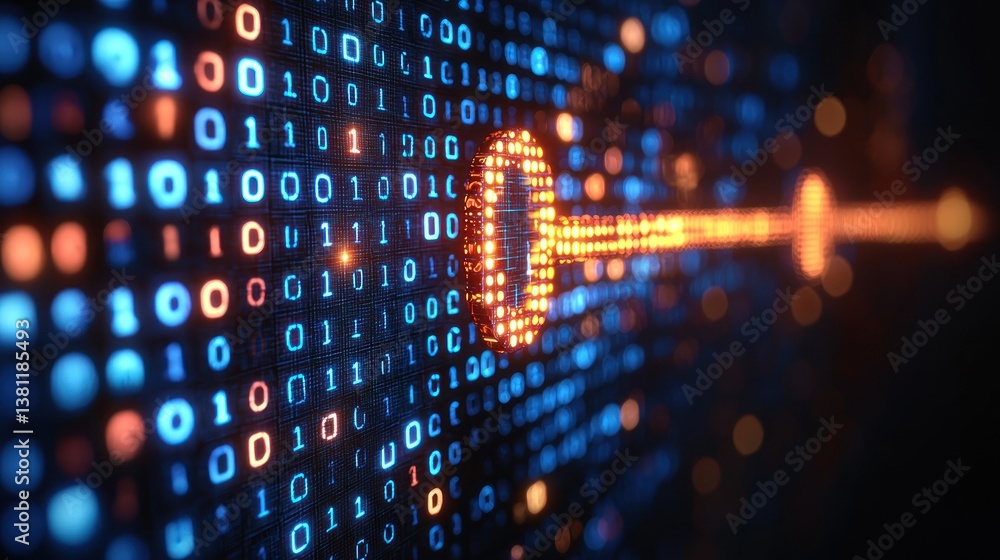 Poster digital key to unlock data encryption: a glimpse into cybersecurity