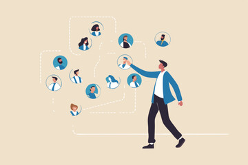 Reorganization or reorg to adjust, allocate resources, change team structure for efficiency, restructure organization, department and job roles concept, businessman ceo reorganize employee role chart.