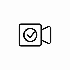videocall success icon sign vector