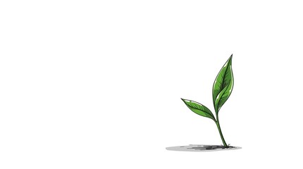 Fototapeta premium Sprout emerging from earth