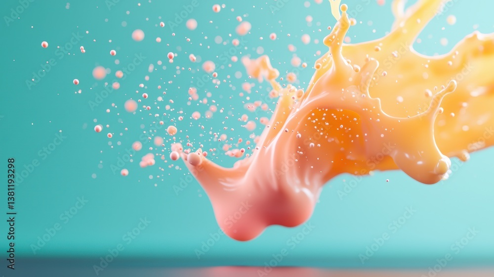 Poster impact colorful splash with motion blur showcasing energy and dynamic movement in visual form