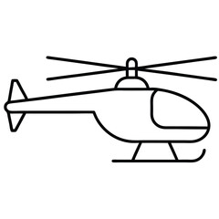 Helicopter Line Art Vector  Perfect for Logos & Digital Prints