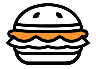 Delicious burger silhouette