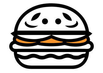 Delicious burger silhouette