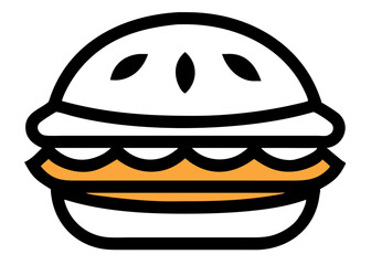 Delicious burger silhouette