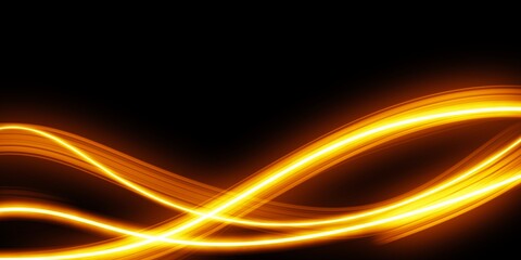 Gold luxury background and elegant ribbon decorations with glitter light effects and bokeh.